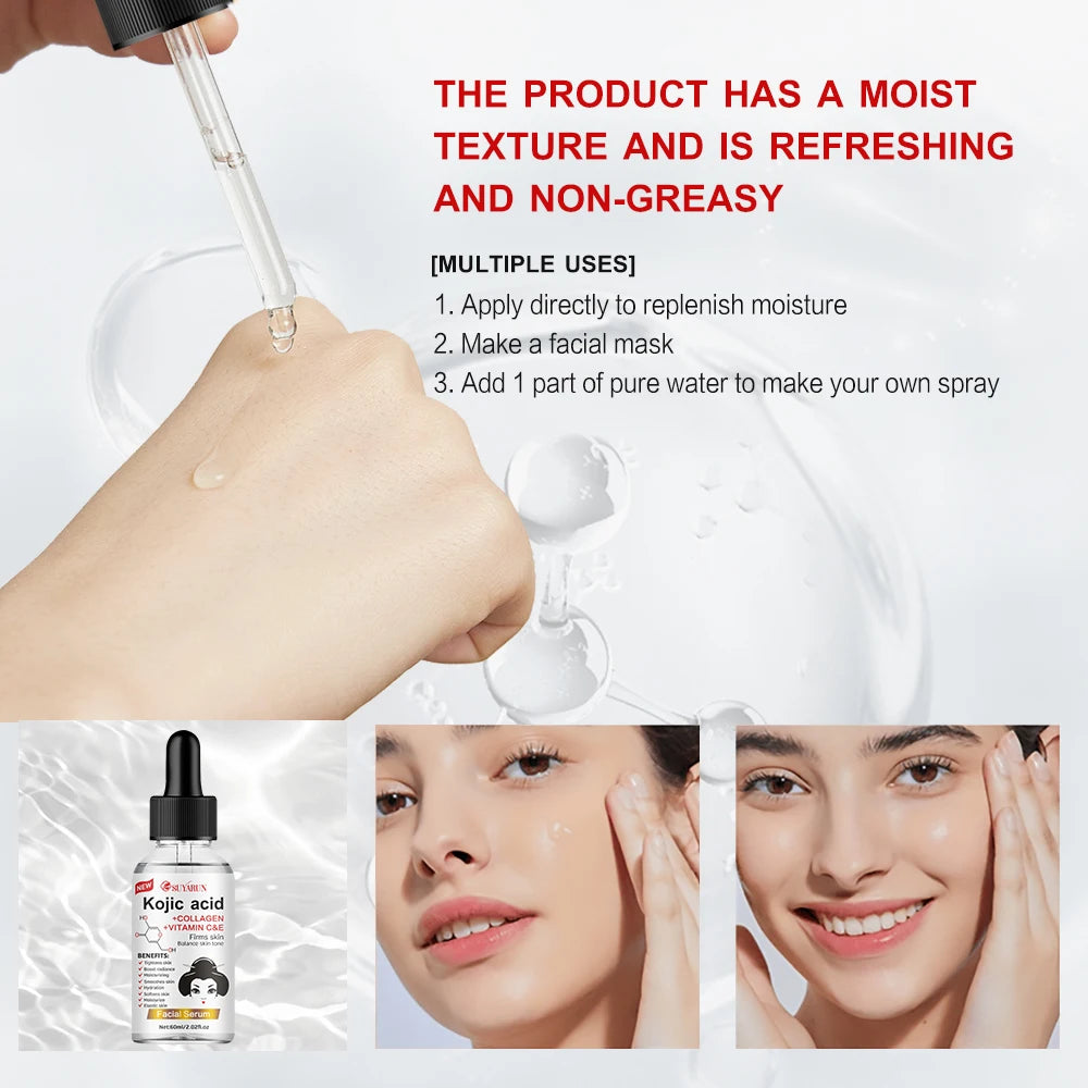 SUYARUN Propolis, Vitamin E & Kojic Acid Brightening Face Serum | Fades Dark Spots & Evens Skin Tone